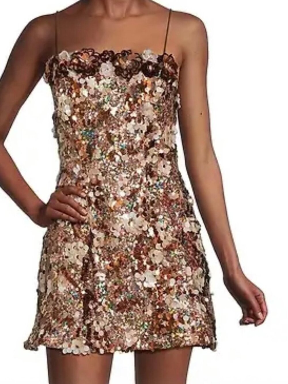 Muse by Marchesa Amber Floral Sequin Mini Dress – Size 12 – NWT
